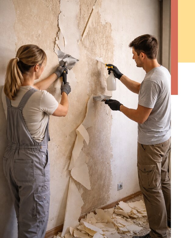 Снятие старых обоев в Йошкар-Оле от 5369 руб. под ключ недорого | ОТДЕЛОЧНИК-Шкр