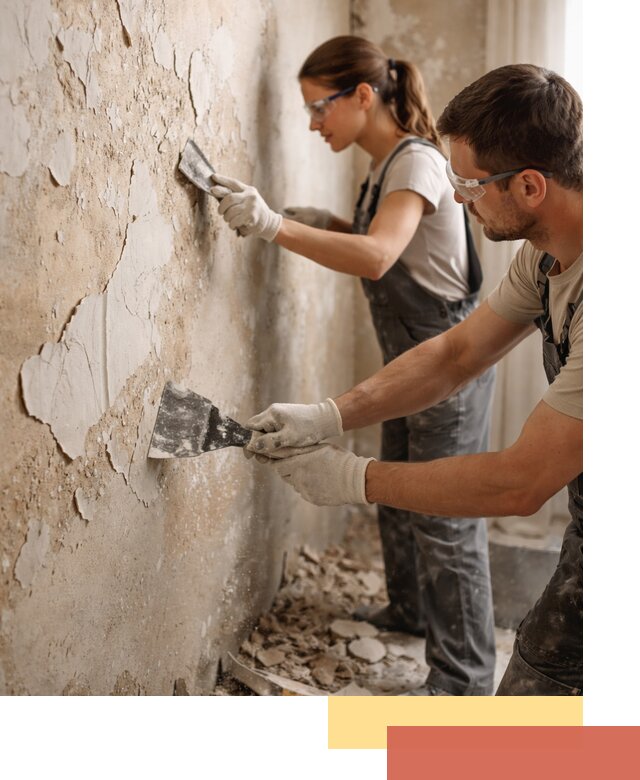 Снятие старой шпаклевки и подготовка поверхностей в Йошкар-Оле