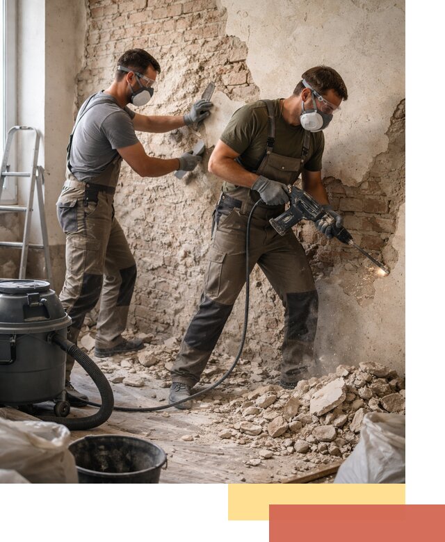 Демонтаж штукатурки со стен в Йошкар-Оле быстро и аккуратно