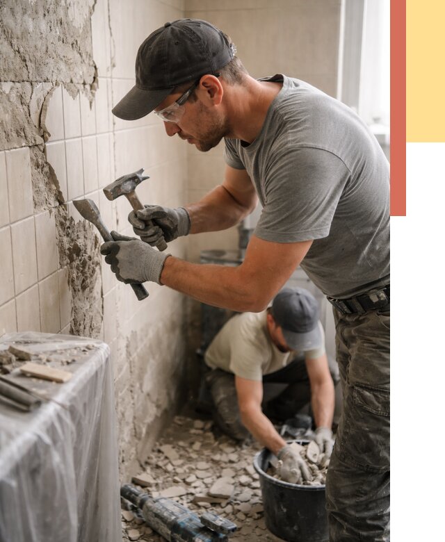 Демонтаж плитки со стен в Йошкар-Оле от 869 руб. — быстро и недорого | ОТДЕЛОЧНИК-Шкр