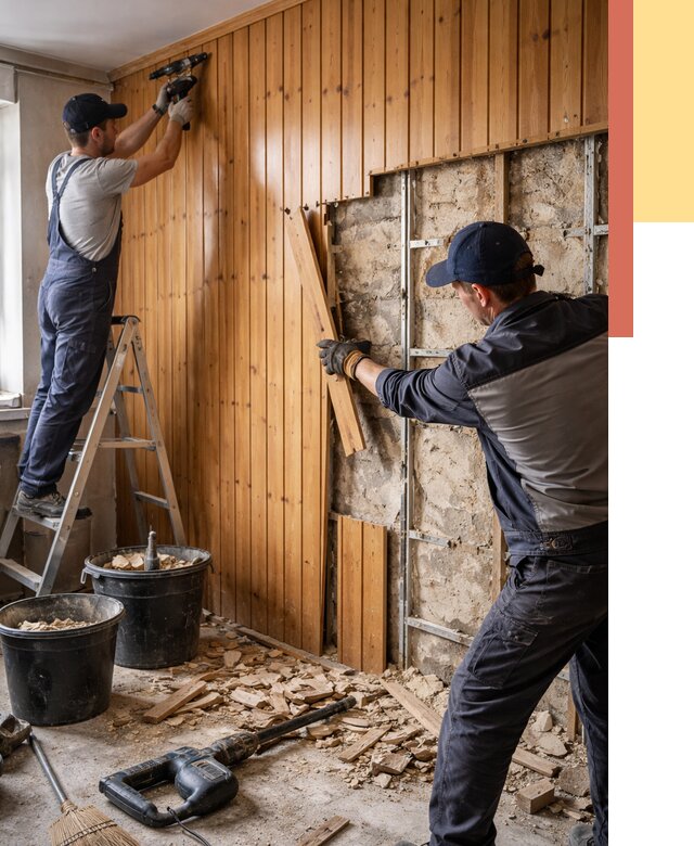 Демонтаж вагонки со стен в Йошкар-Оле от 1483 руб. — снятие, удаление, срочно | ОТДЕЛОЧНИК-Шкр