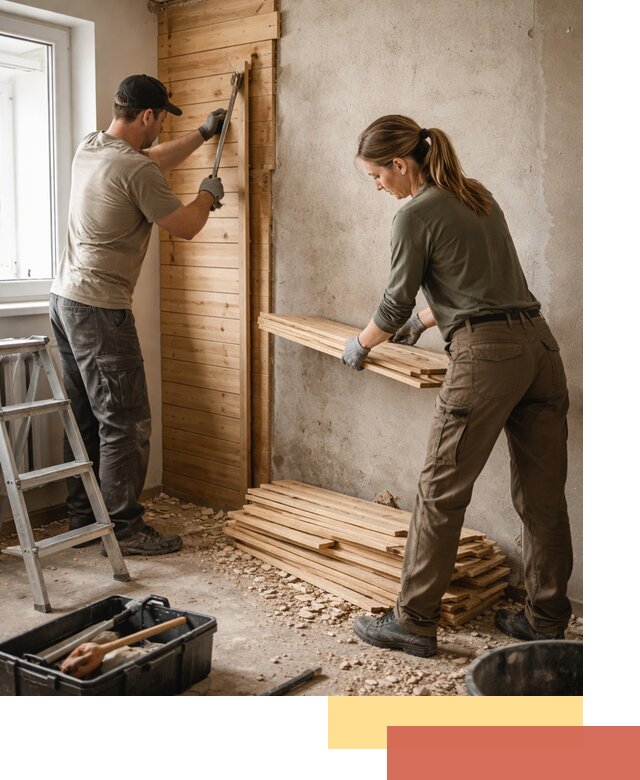 Демонтаж вагонки со стен в Йошкар-Оле — профессиональный демонтаж