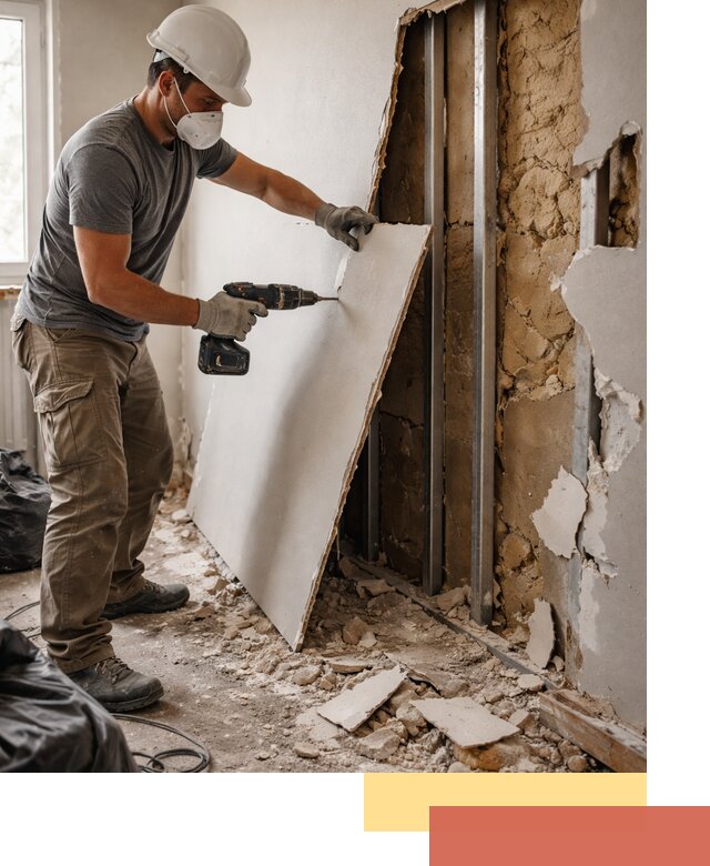 Демонтаж гипсокартона со стен в Йошкар-Оле качественно и быстро