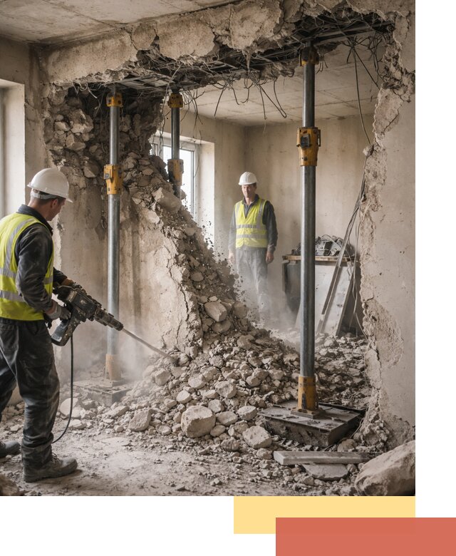 Снос несущих стен в Йошкар-Оле с гарантией безопасности и качества