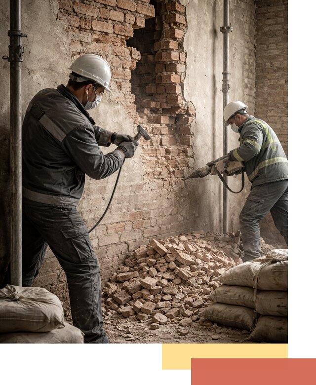 Демонтаж кирпичных стен в Йошкар-Оле быстро и безопасно