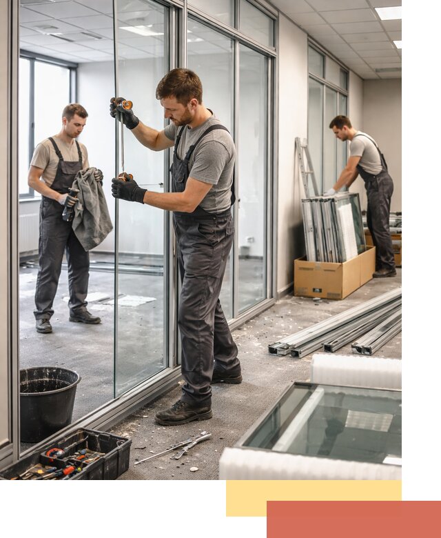 Демонтаж стеклянных перегородок в Йошкар-Оле быстро и безопасно