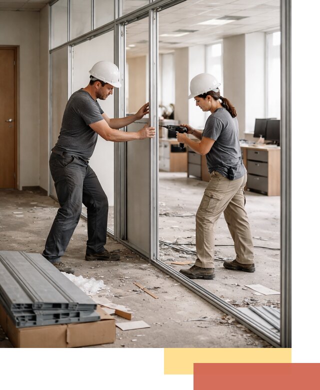 Демонтаж алюминиевых перегородок в Йошкар-Оле быстро и аккуратно