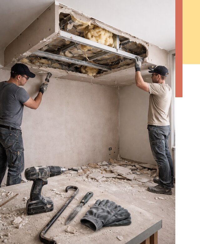 Демонтаж короба из гипсокартона в Йошкар-Оле от 1554 руб. — быстро и недорого | ОТДЕЛОЧНИК-Шкр