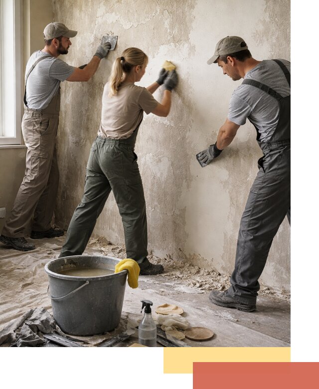 Очистка стен от клея и грунтовки в Йошкар-Оле качественно и быстро