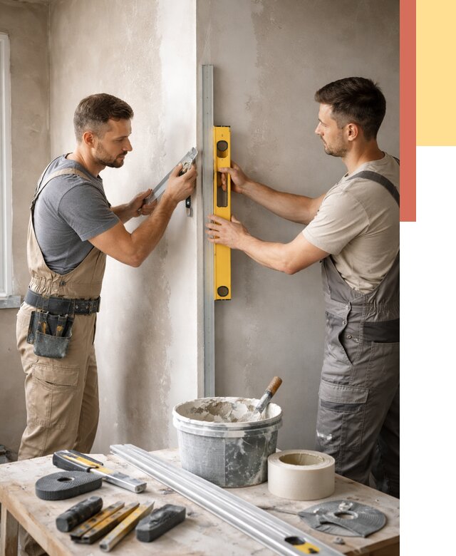 Выведение углов стен в Йошкар-Оле от 1892 руб. быстро и недорого | ОТДЕЛОЧНИК-Шкр