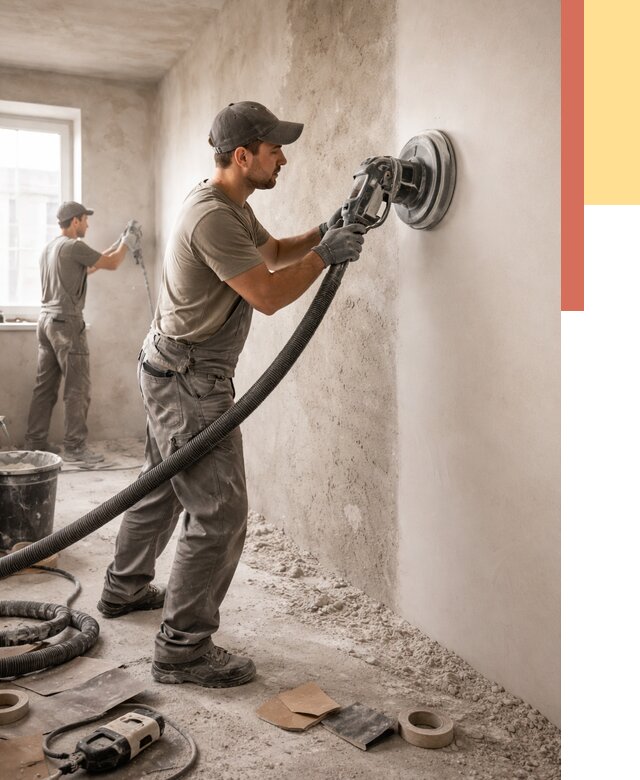 Шлифовка стен в Йошкар-Оле от 1227 руб/м2 — быстро и недорого | ОТДЕЛОЧНИК-Шкр