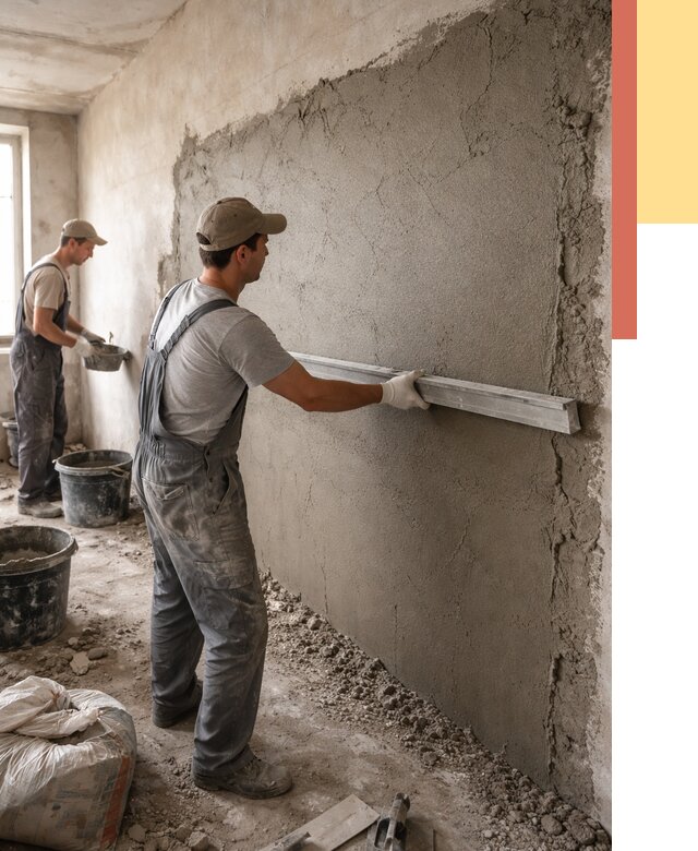 Цементная штукатурка стен в Йошкар-Оле от 4602 руб/м2 — быстро и недорого | ОТДЕЛОЧНИК-Шкр