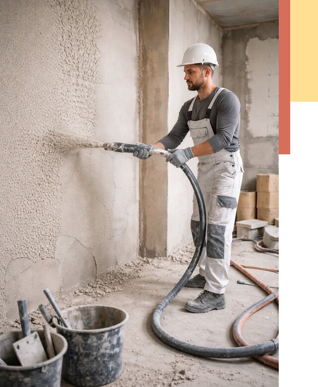 Машинная штукатурка стен в Йошкар-Оле под ключ от 6647 руб./м2 | ОТДЕЛОЧНИК-Шкр