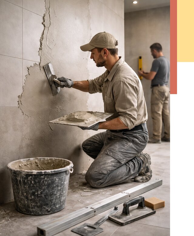 Штукатурка стен в ванной в Йошкар-Оле от 4602 руб./м² — выравнивание под ключ | ОТДЕЛОЧНИК-Шкр