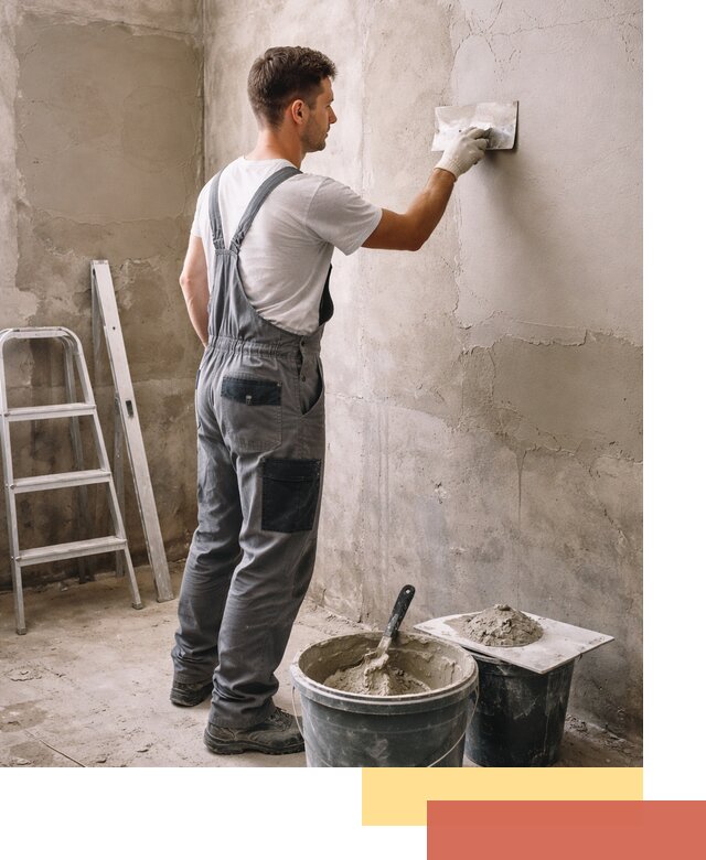 Штукатурка стен в ванной под ключ в Йошкар-Оле