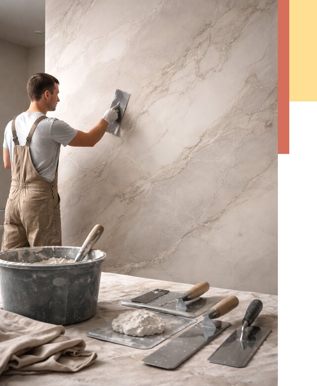 Декоративная штукатурка под мрамор в Йошкар-Оле от 2863 руб./м² — быстро и недорого | ОТДЕЛОЧНИК-Шкр