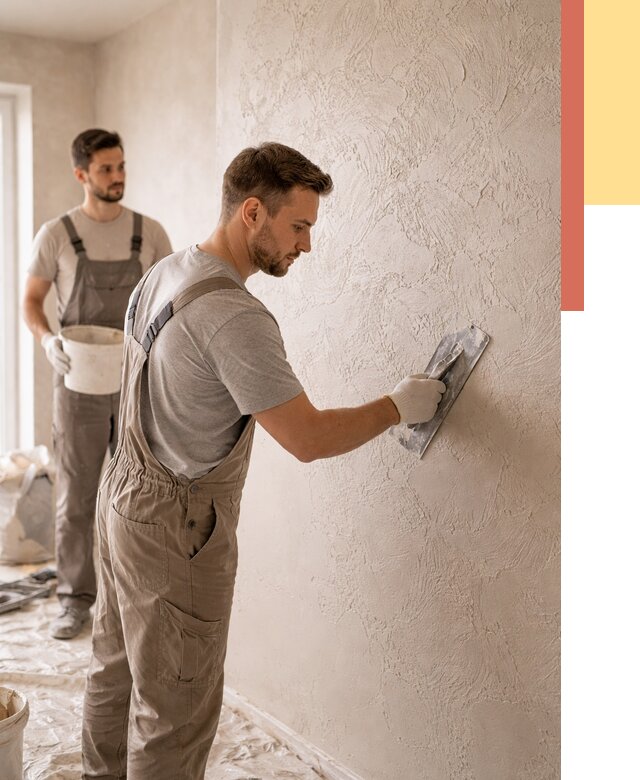 Фактурная штукатурка стен в Йошкар-Оле от 4295 руб./м² — заказать под ключ | ОТДЕЛОЧНИК-Шкр