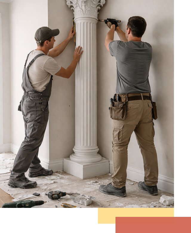 Установка декоративных колонн в Йошкар-Оле под ключ