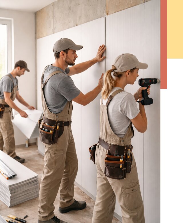 Монтаж ПВХ панелей на стены в Йошкар-Оле от 460 руб/м2 — быстро и недорого | ОТДЕЛОЧНИК-Шкр