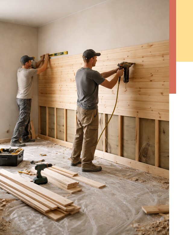 Монтаж деревянной вагонки на стены в Йошкар-Оле от 7670 руб. | Услуги монтажа вагонки | ОТДЕЛОЧНИК-Шкр