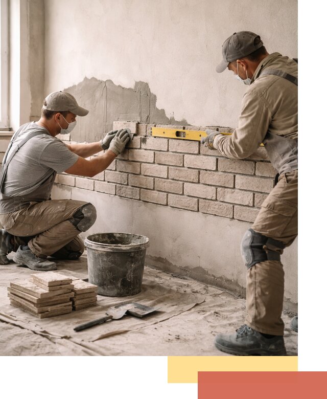 Монтаж декоративного кирпича профессионально в Йошкар-Оле