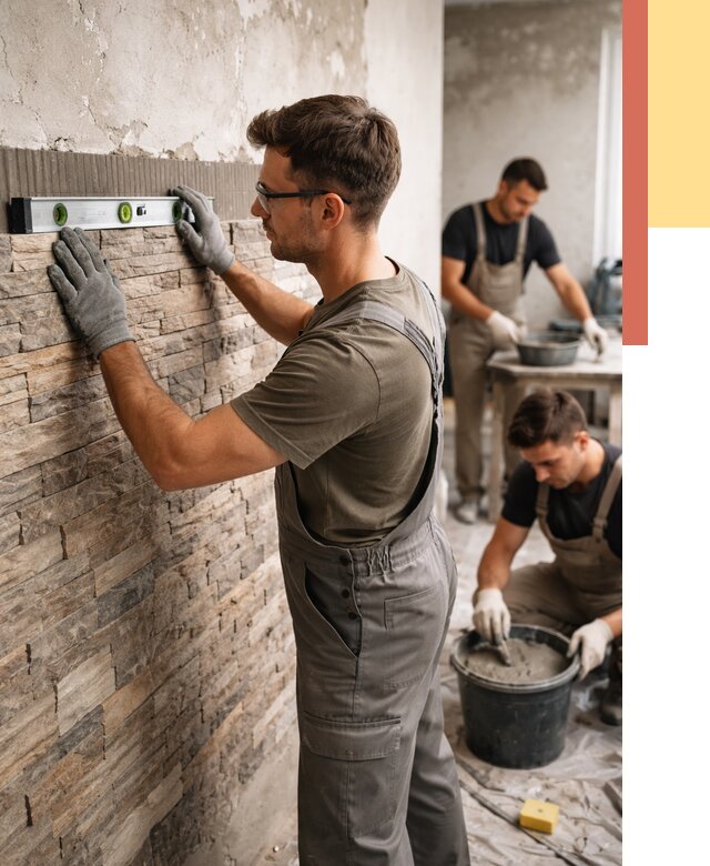 Монтаж искусственного камня в Йошкар-Оле от 4602 руб. под ключ | ОТДЕЛОЧНИК-Шкр