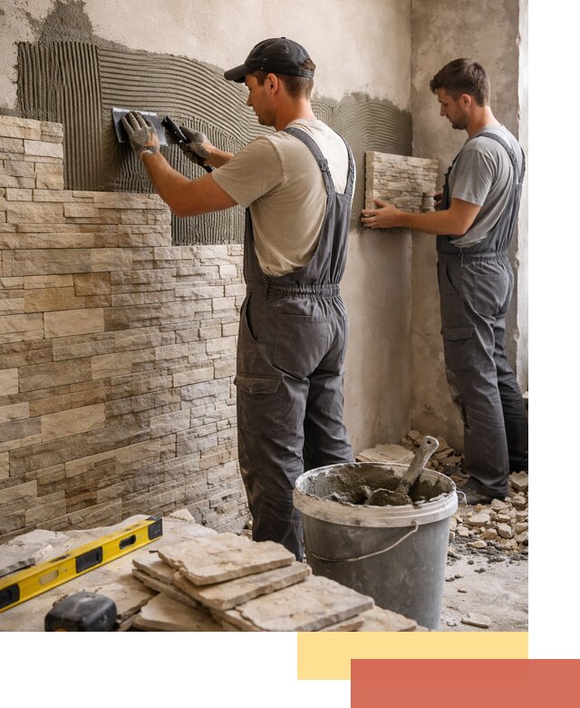 Монтаж искусственного камня в Йошкар-Оле — облицовка стен и фасадов