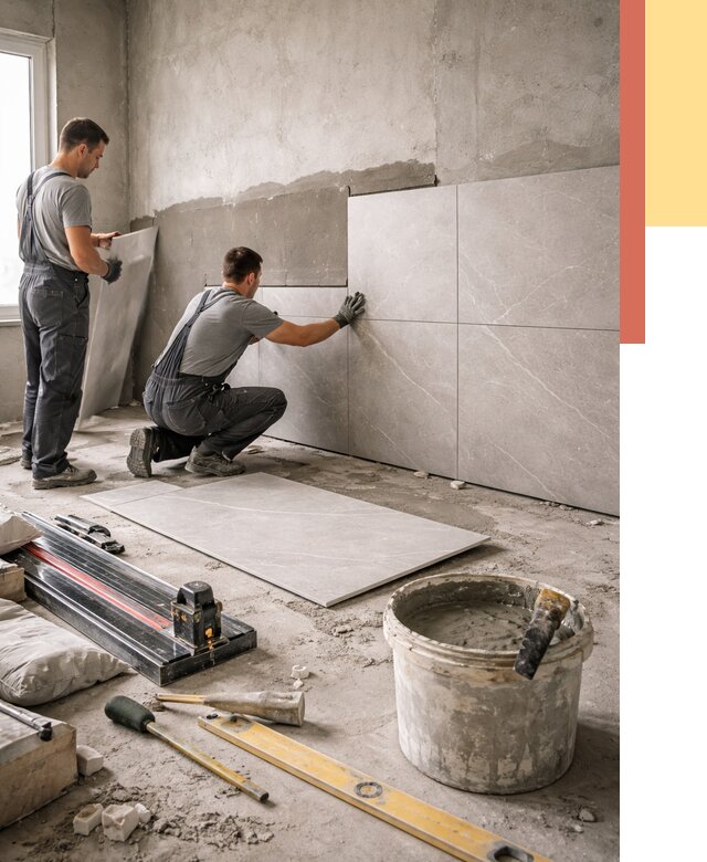 Облицовка стен керамогранитом в Йошкар-Оле от 4295 руб./м² — услуги под ключ | ОТДЕЛОЧНИК-Шкр