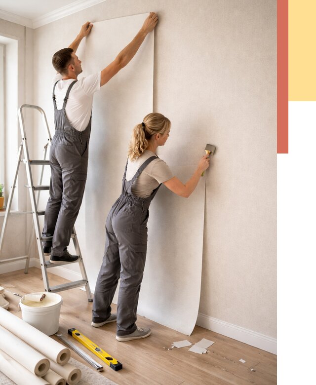 Поклейка флизелиновых обоев в Йошкар-Оле от 6136 руб. | Быстро и недорого — ОТДЕЛОЧНИК-Шкр