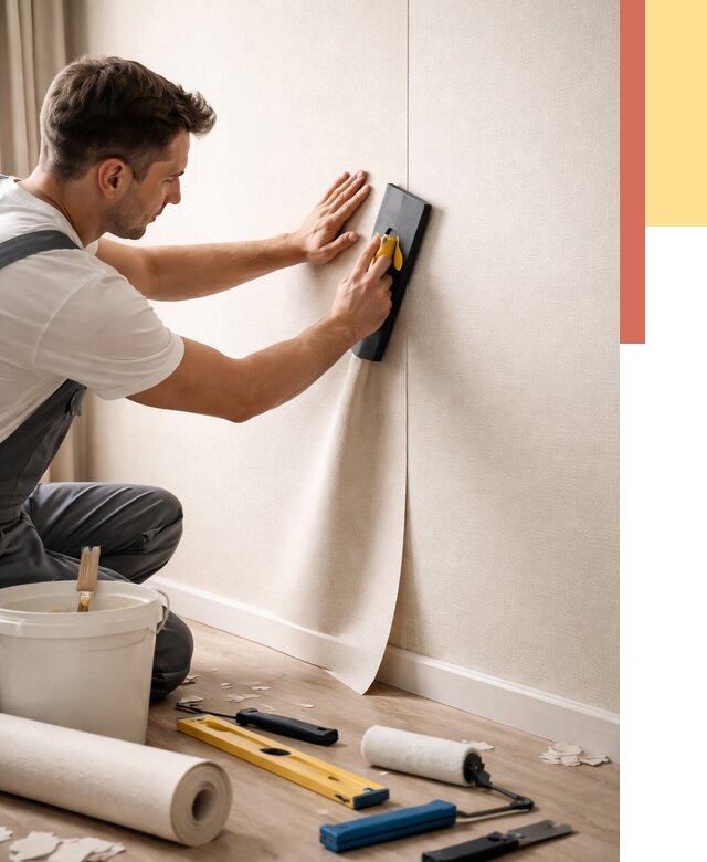 Поклейка виниловых обоев в Йошкар-Оле от 4602 руб. | Быстро и недорого — ОТДЕЛОЧНИК-Шкр