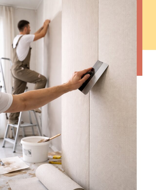 Поклейка текстильных обоев в Йошкар-Оле от 4602 руб. под ключ | ОТДЕЛОЧНИК-Шкр