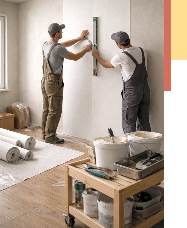 Поклейка стеклообоев в Йошкар-Оле от 6647 руб. за м2 — быстро и недорого | ОТДЕЛОЧНИК-Шкр