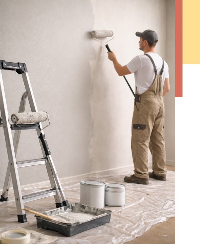 Покраска стен латексной краской в Йошкар-Оле от 4602 руб. за м2 | ОТДЕЛОЧНИК-Шкр