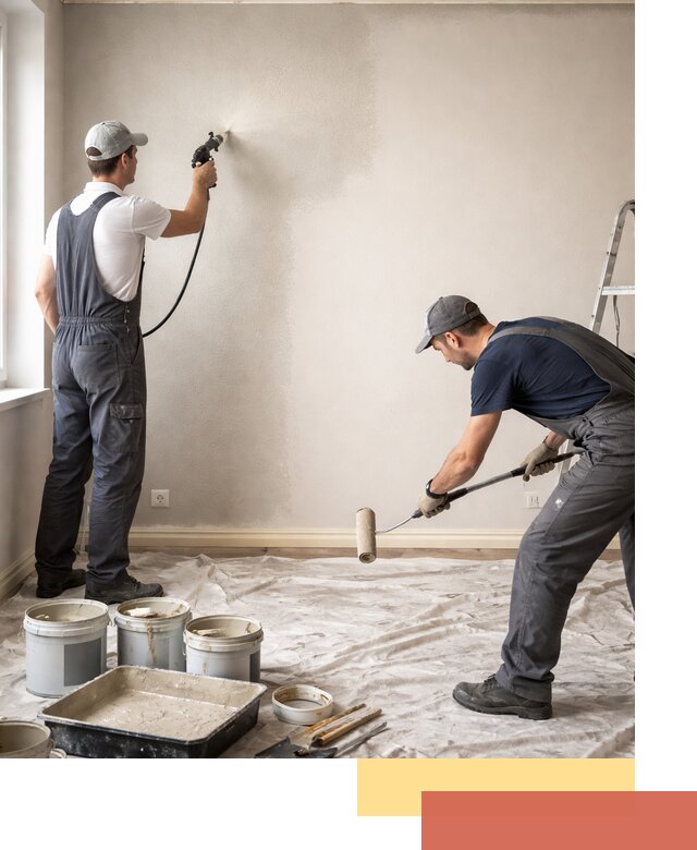 Покраска стен моющейся краской и защита поверхностей в Йошкар-Оле