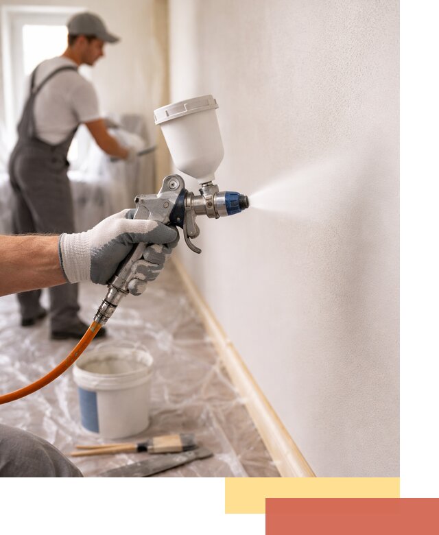 Покраска стен краскопультом в Йошкар-Оле быстро и качественно