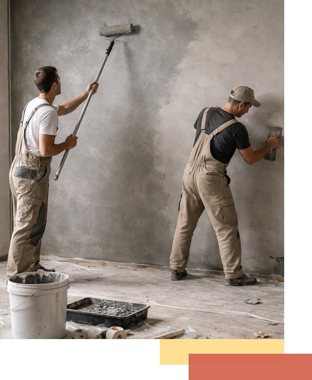 Покраска стен под бетон в Йошкар-Оле профессионально и недорого