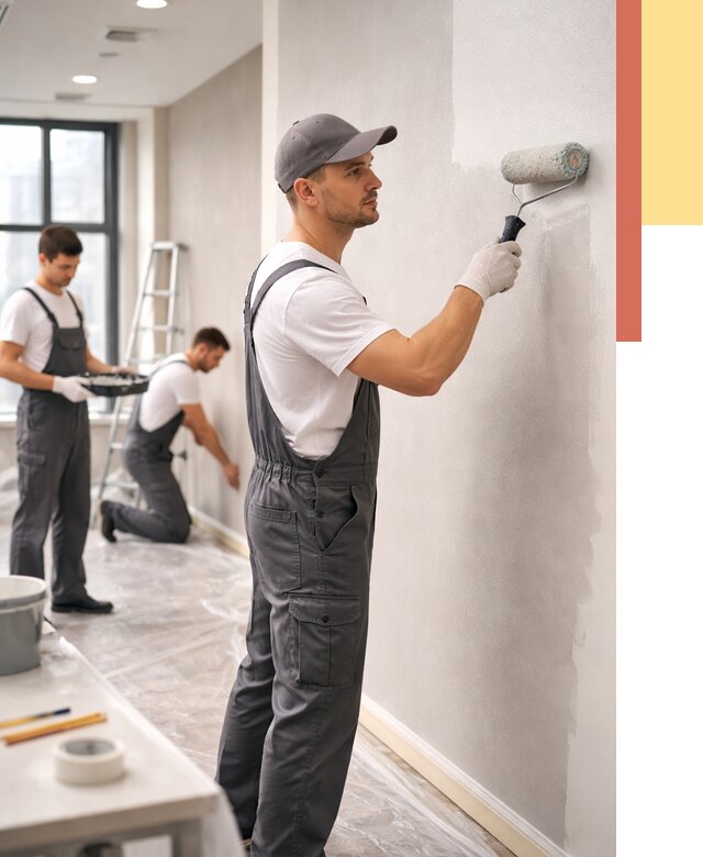 Покраска стен в офисе в Йошкар-Оле от 8692 руб. — быстро и недорого | ОТДЕЛОЧНИК-Шкр