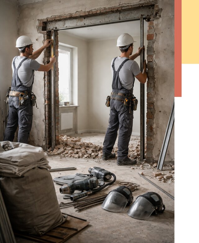 Расширение дверного проема в Йошкар-Оле от 12783 руб. под ключ | ОТДЕЛОЧНИК-Шкр