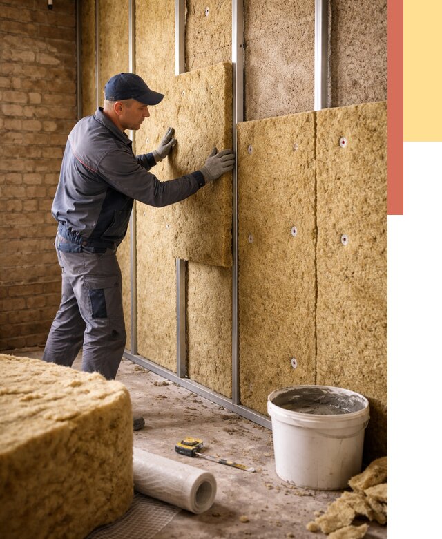 Утепление стен минватой в Йошкар-Оле от 1381 руб./м2 — недорого и быстро | ОТДЕЛОЧНИК-Шкр