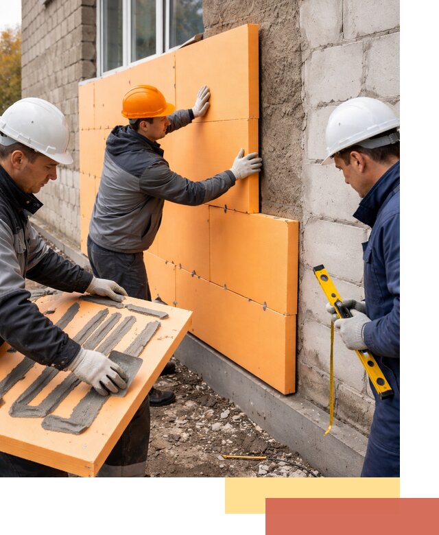 Утепление фасада пеноплексом под ключ в Йошкар-Оле