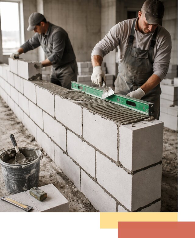 Кладка перегородок из газобетона в Йошкар-Оле быстро и качественно