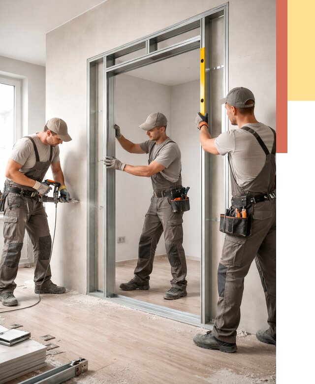 Устройство дверного проема в перегородке в Йошкар-Оле от 4602 руб. под ключ | ОТДЕЛОЧНИК-Шкр