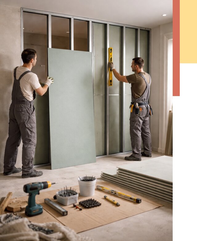 Перегородка из влагостойкого гипсокартона в Йошкар-Оле от 4908 руб. — монтаж под ключ | ОТДЕЛОЧНИК-Шкр