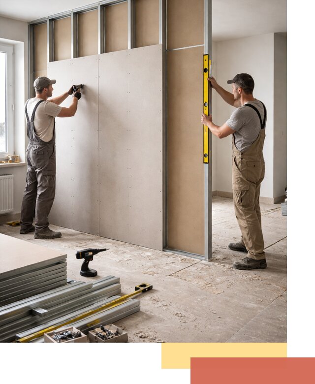 Зонирующая перегородка из гипсокартона под ключ в Йошкар-Оле