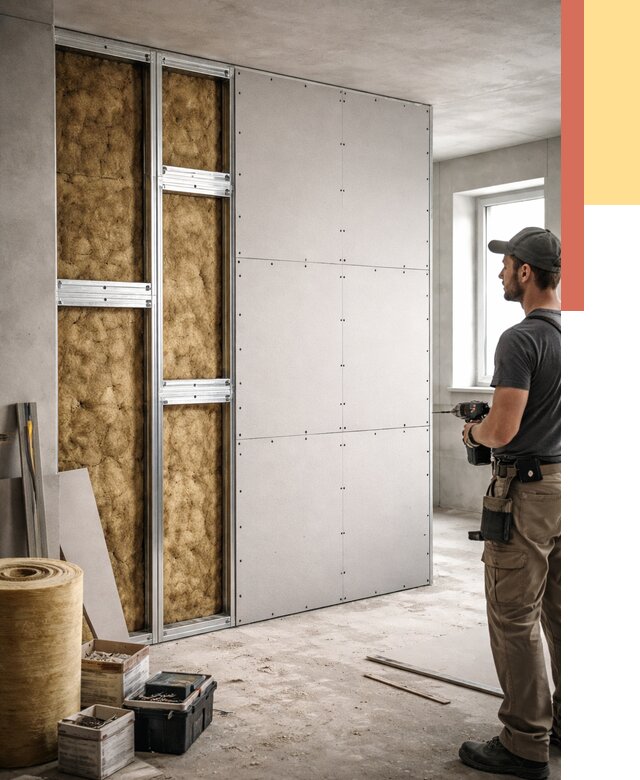 Усиленная перегородка под навеску в Йошкар-Оле от 13089 руб. — монтаж под ключ | ОТДЕЛОЧНИК-Шкр