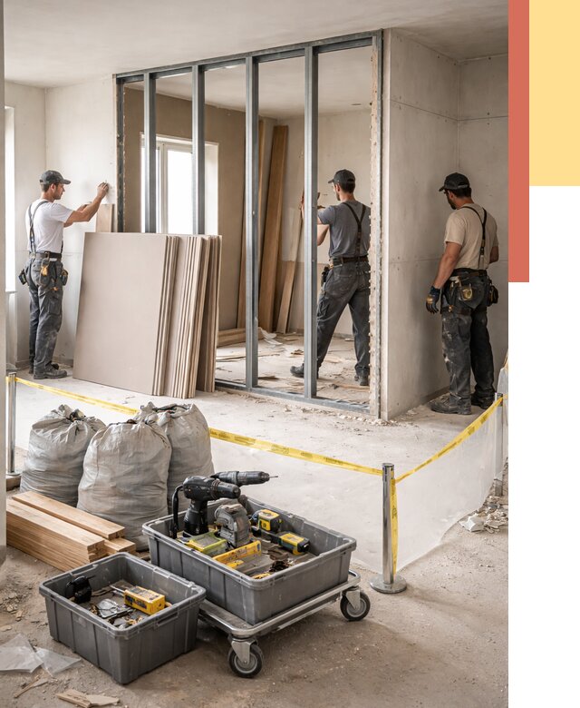 Перенос гипсокартонной перегородки в Йошкар-Оле под ключ от 4602 руб. | Демонтаж и монтаж – ОТДЕЛОЧНИК-Шкр