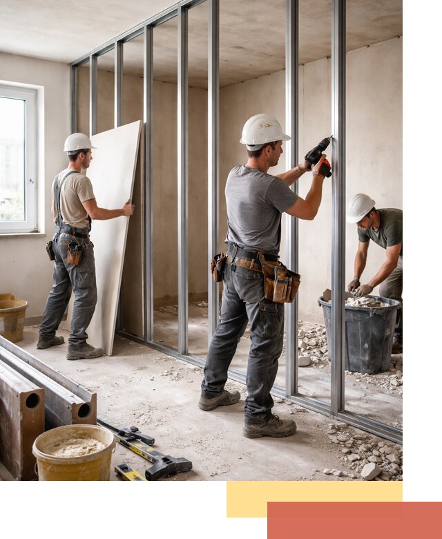 Перенос гипсокартонной перегородки в Йошкар-Оле профессионально и быстро