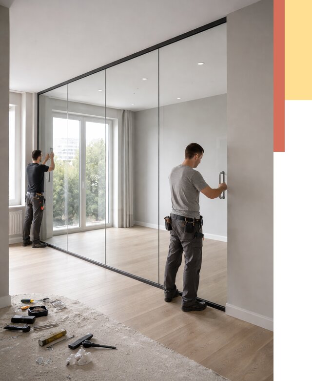 Изготовление стеклянных перегородок в Йошкар-Оле от 12629 руб. под ключ | ОТДЕЛОЧНИК-Шкр