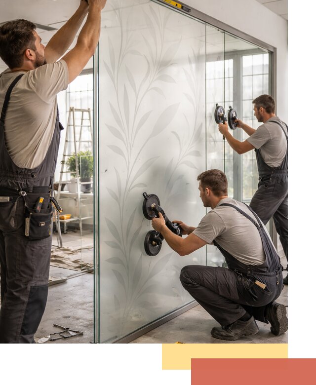 Стеклянные перегородки с рисунком на заказ в Йошкар-Оле