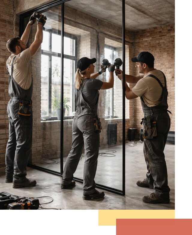 Стеклянные перегородки лофт — изготовление и монтаж в Йошкар-Оле